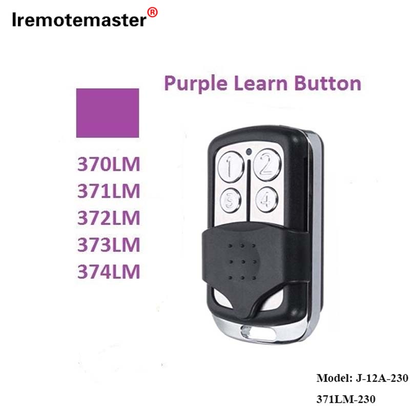 สำหรับ 370LM, 371LM, 372LM, 373LM, 374LM ปุ่มเรียนรู้สีม่วง 315MHz รหัสโรลลิ่งส